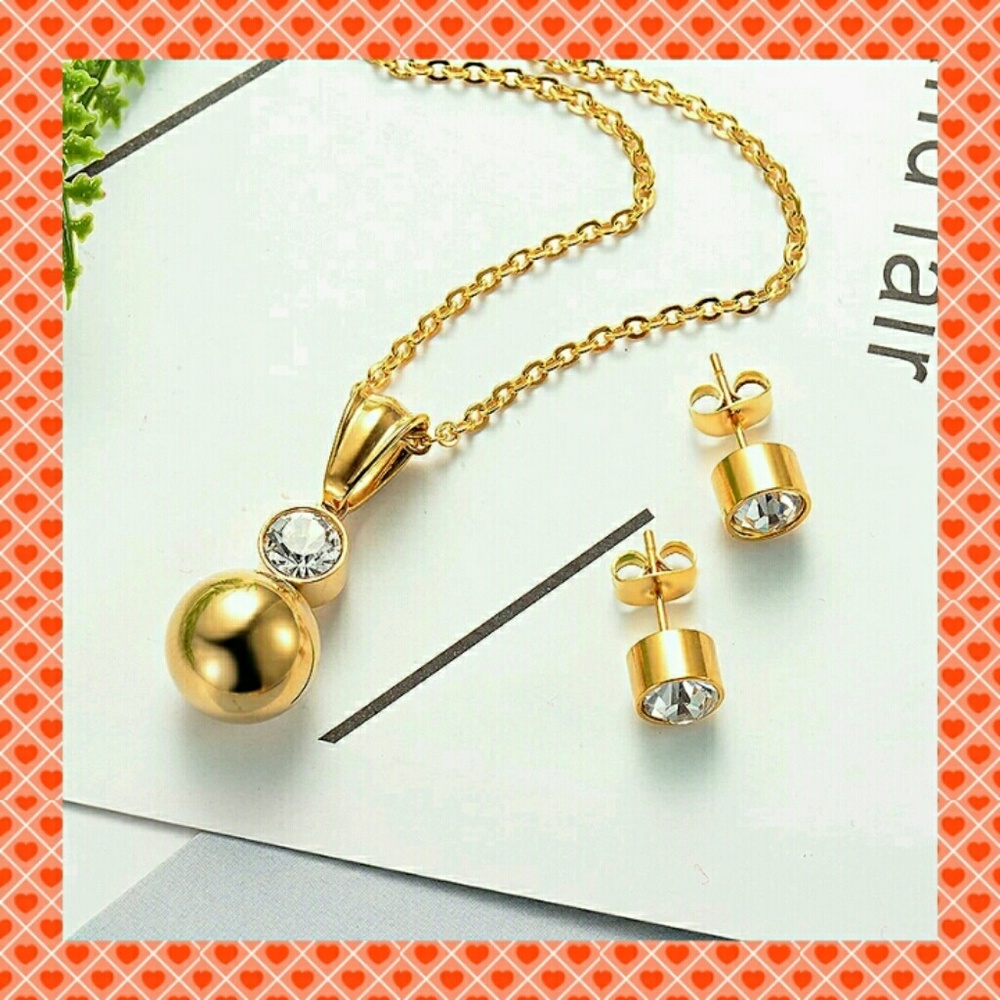 Simple drop jewelry set